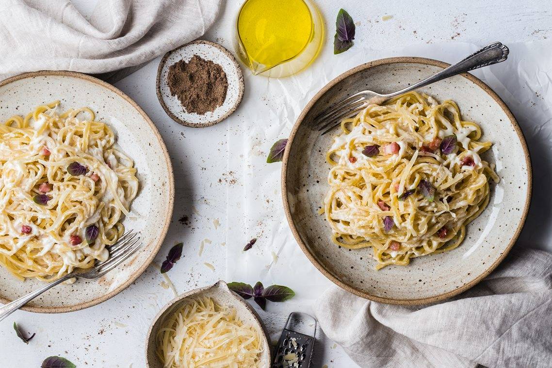 Fibre Zesty Vegan Pasta With Cashew Alfredo Sauce